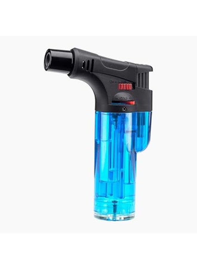 Refillable Butane Gas Torch Lighter, Windproof Butane Gas Lighter for Candle Camping Fire Kitchen Multicolor - Image 1